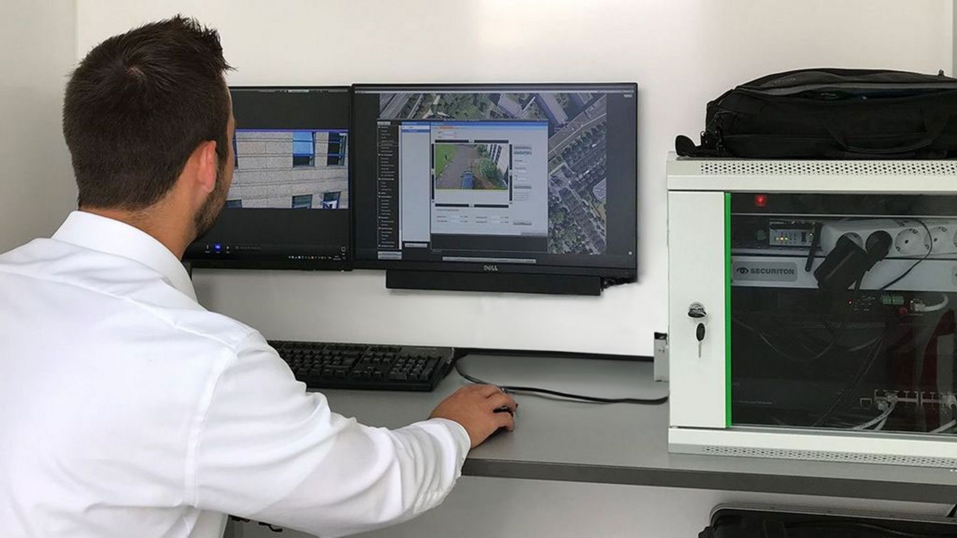Die Operationszentrale der SecuriDrone Fortress Go im Einsatz