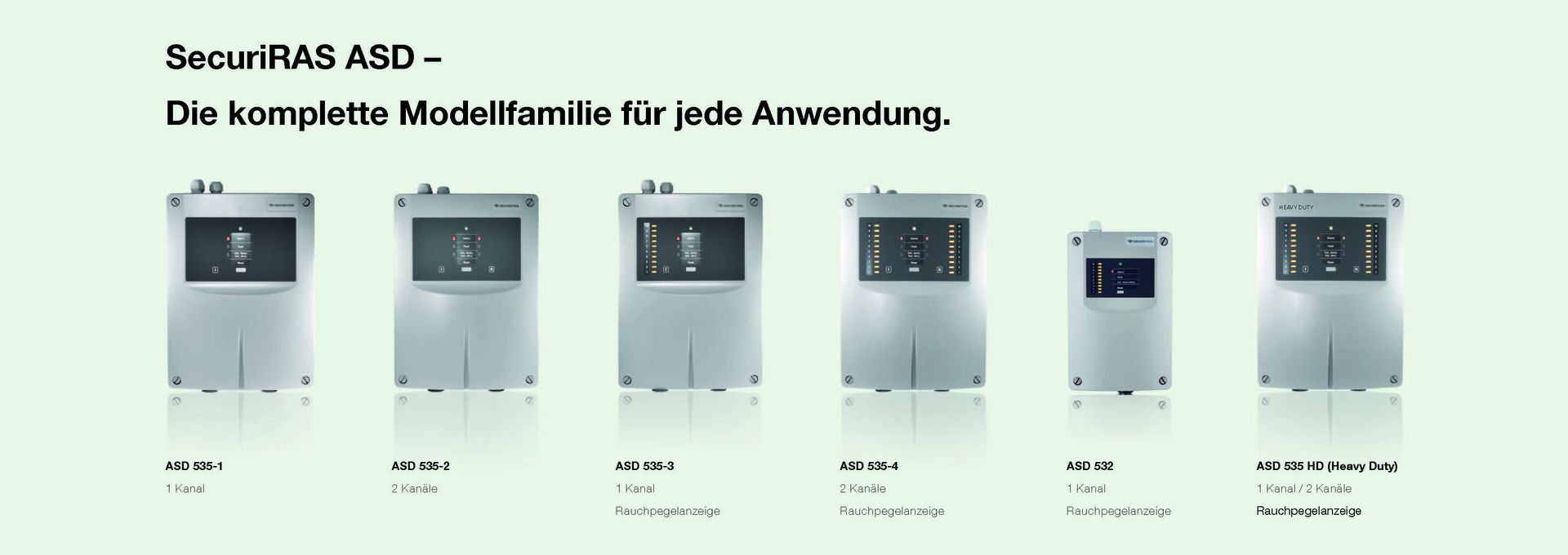 SecuriRAS ASD - die komplette Modellfamilie