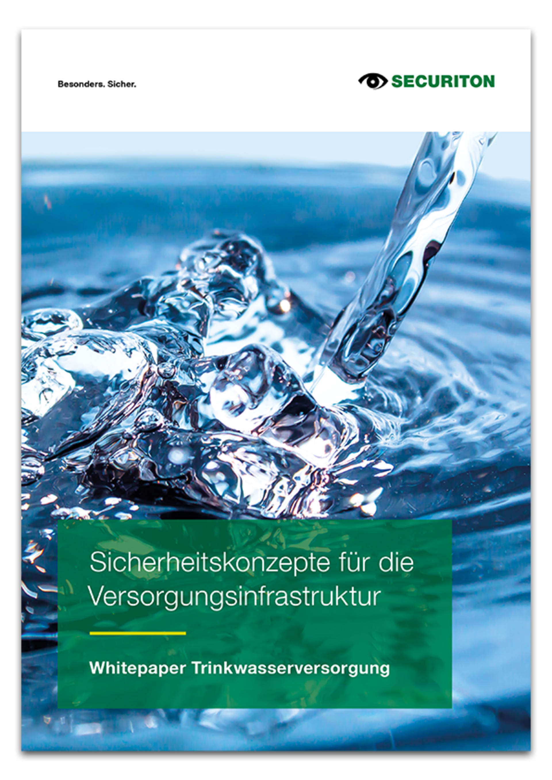 Deckblatt des Whitepapers Trinkwasserversorgung.