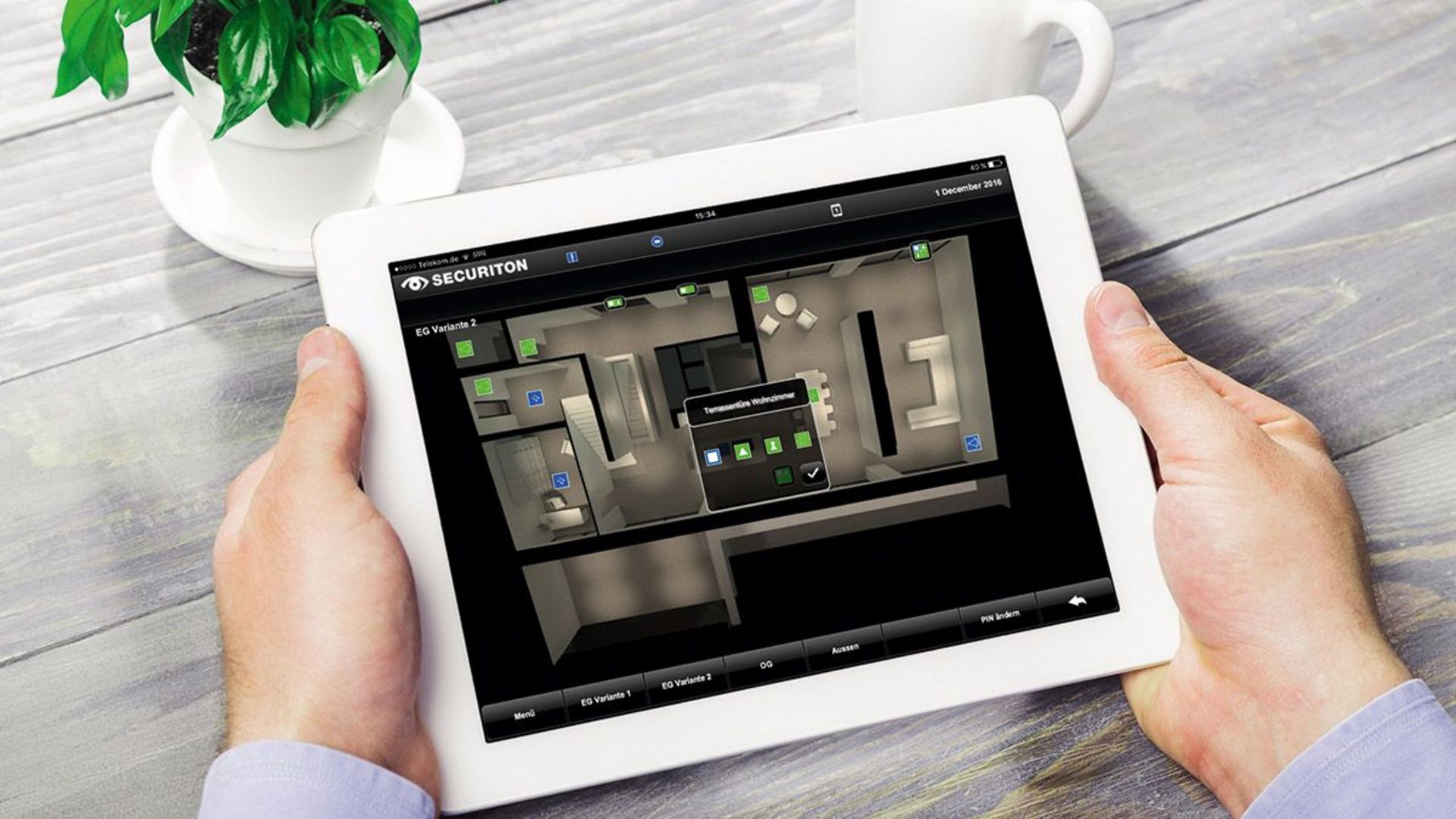 Schutzkonzept auf dem Tablet abgebildet