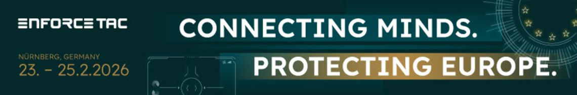 Bannerbild der Messe Enforce Tac, die vom 23. - 25. Februar 2026 in Nürnberg stattfindet.